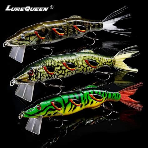 3PCS 19cm/50g 4 Segments Fishing Lures Large Big Minnow Crankbait 3D ...