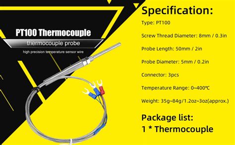 Pt Temperature Sensor Probe Mm Probe M Thread Pt Platinum