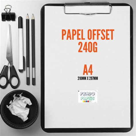 Papel Offset 240g A4 Chambril Pacote 100 Folhas Elo7