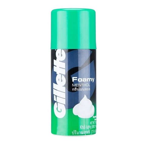 Gillette Foamy Menthol 175g ยลเลตต โฟมโกนหนวด กลนเมทอล Lazada co th