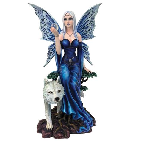 Talanoa Magical Fairy Figurine With Wolf Nemesis Now D4991r0