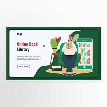 Simple Online Library Promotion Banner Template Download on Pngtree