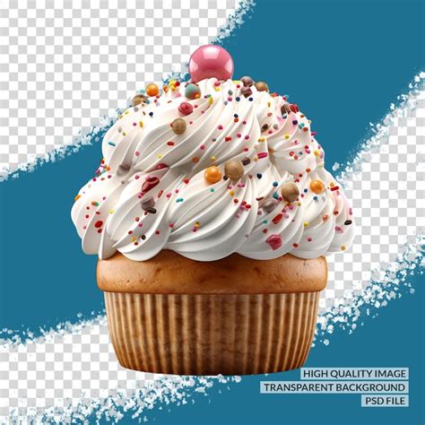 Premium Psd Cupcake Isolated Vector D Png Clipart Transparent