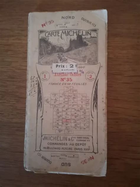 Ancienne Carte Routi Re Michelin N Aurillac Cahors Eur