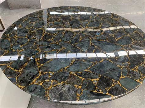 Table Tops Stone Countertops Gold Veins Blue Labradorite Granite