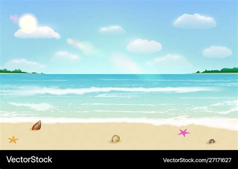 Sea sand beach summer tropical background Vector Image