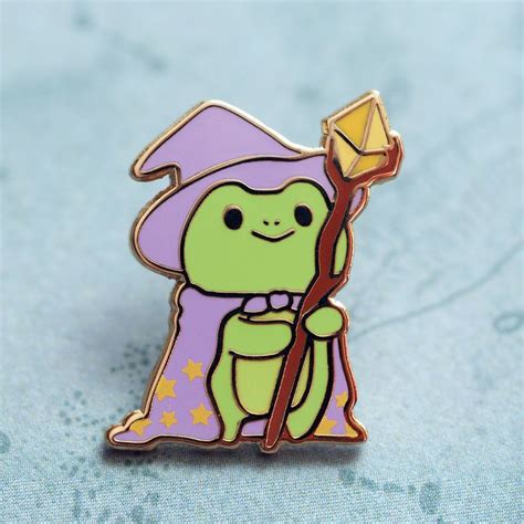 Wizard Frog Metal Enameled Pin Cute Frogs Enamel Pins Cute Stickers