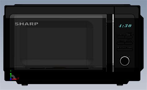 夏普微波炉_SOLIDWORKS 2018_模型图纸下载 – 懒石网