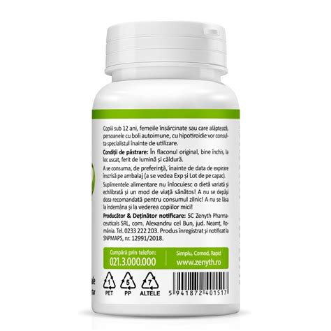 Iod Natural Bio 30 Capsule Vegetale Zenyth Farmacia Tei Online