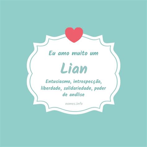 Significado Do Nome Lian