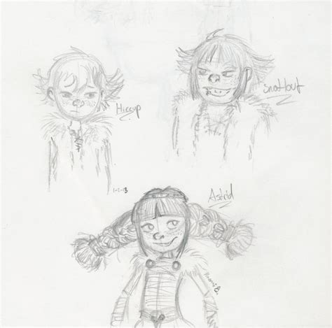 Little Hiccup, Snotlout, and Astrid by Naomi-Bee on DeviantArt