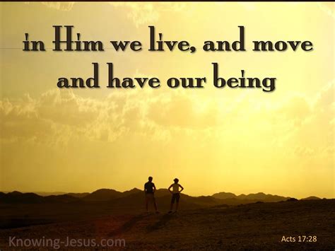 Acts 1728 In Him We Live And Move Yellow