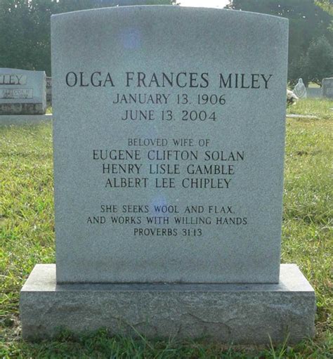 Olga Frances Miley Find A Grave Memorial