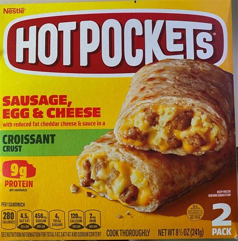 Hot Pockets Sausage Egg Cheese Croissant Crust Hearty Snacks Bacon Egg And Cheese