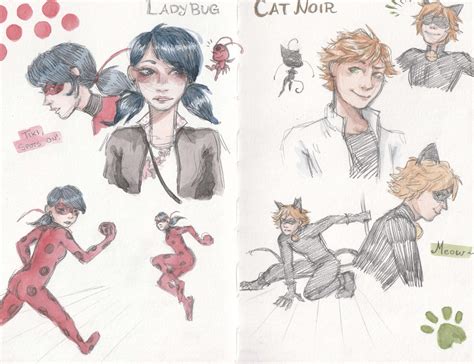 Miraculous Ladybug sketchbook spread 🐞🐈‍⬛ (art by me) : r/miraculousladybug