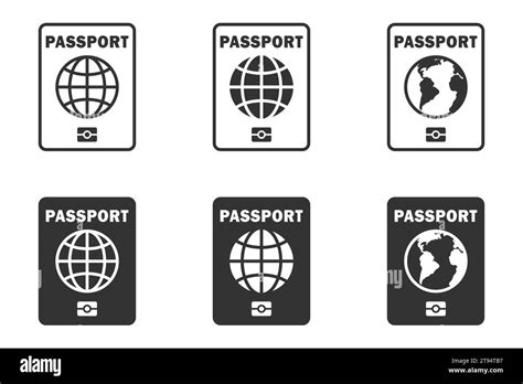 International Passport Icon Set Vector Illustration Stock Vector Image And Art Alamy