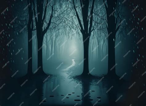 Premium AI Image | dark spooky realistic Halloween forest