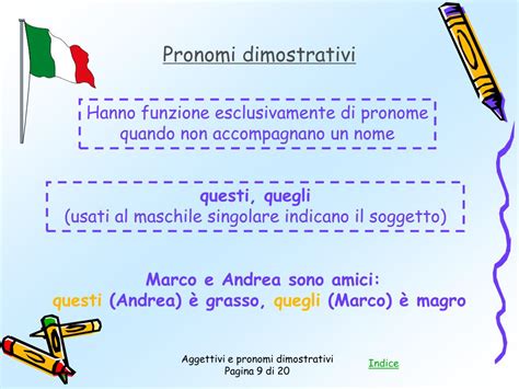 PPT AGGETTIVI E PRONOMI DIMOSTRATIVI PowerPoint Presentation Free