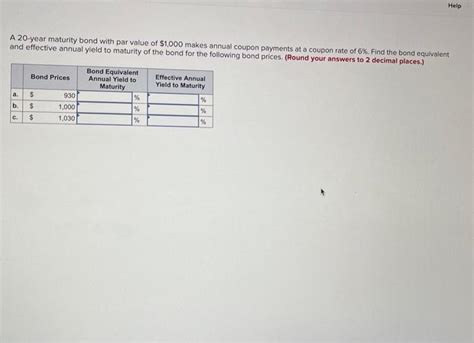 Solved A Year Maturity Bond With Par Value Of Chegg