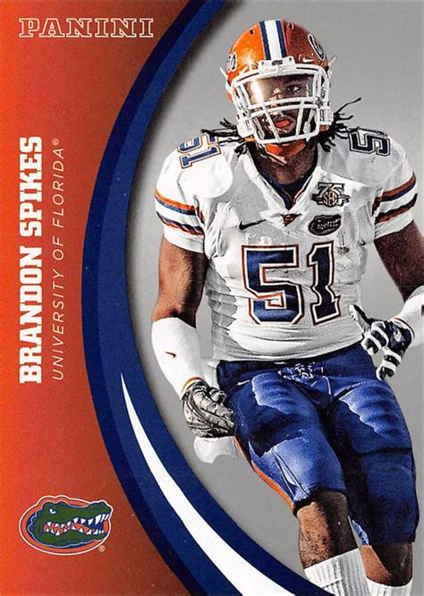 Brandon Spikes football card (Florida Gators) 2015 Panini Team ...