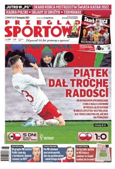 Krzysztof Piątek, Przegląd Sportowy Magazine 17 November 2022 Cover Photo - Poland