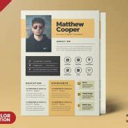 Beautiful And Designer A Resume Cv Psd Template Psd Zone