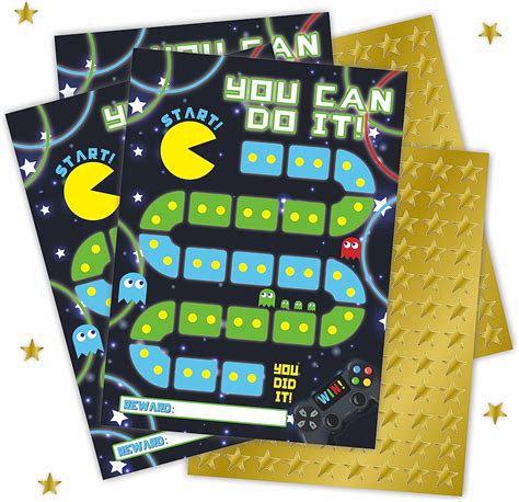 Reward Chart Set 10 Charts With 206 Golden Star Stickers Chore