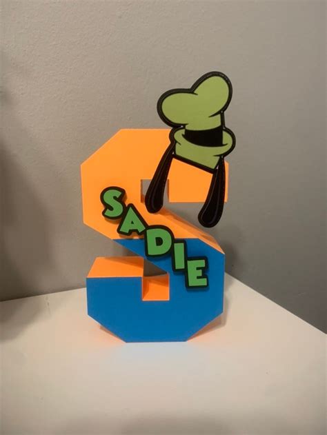 Goofy Inspired 3d Letter Etsy