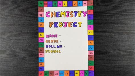 Handmade Cover Page Design for Chemistry and Physics Projects