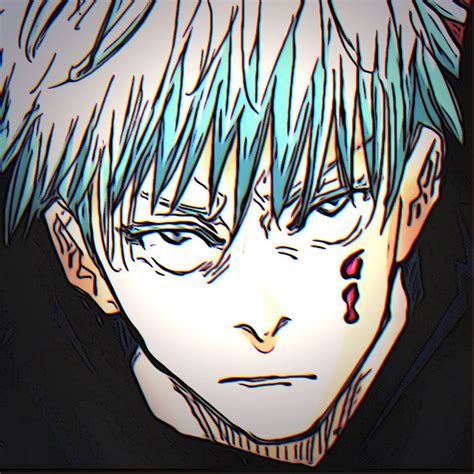 Gojo Satoru Official Art Jjk Jujutsu Kaisen Manga Colored Pfp Icon Dp