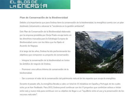 Endesa Apuesta Por La Conservaci N De La Biodiversidad Ppt