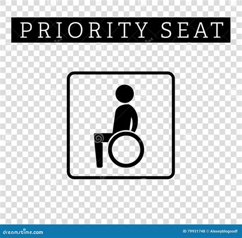 Disabilities Or Cripple In Wheelchair Sign Priority Seating For