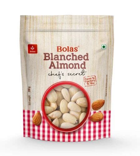 Variety Californai Almonds Bolas Blanched Almond 200g Pack At Rs 140