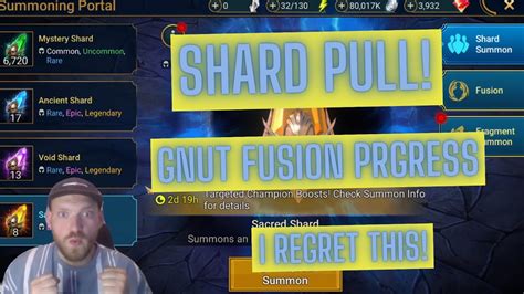 Important Shard Pull Summon Rush Event Gnut Fusion Shard Pull