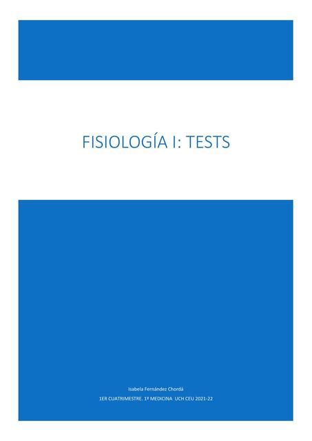 Preguntas Tipo Test Fisiología Isabela Fernandez uDocz