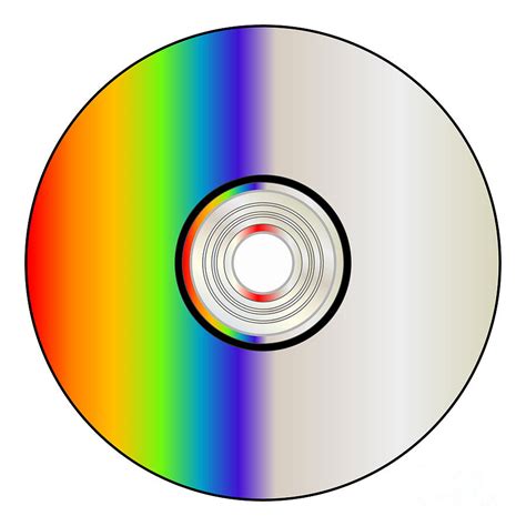 Blank CD Disc With Rainbow Digital Art by Bigalbaloo Stock - Pixels