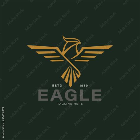 Eagle logo design with vintage army style illustration Stock Vector ...