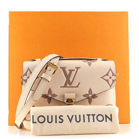 Louis Vuitton Pochette Metis Bicolor Monogram Empreinte Giant Neutral