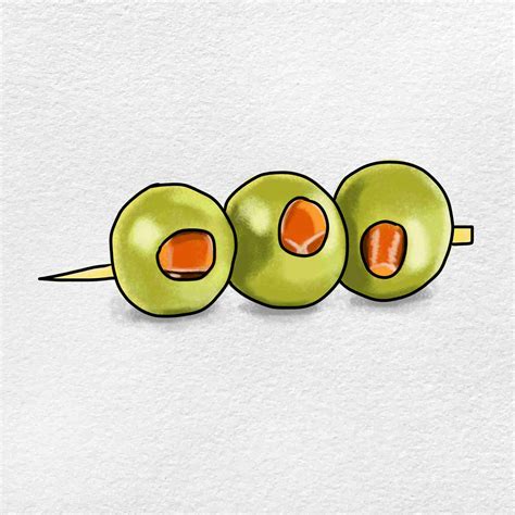 How to Draw an Olive - HelloArtsy