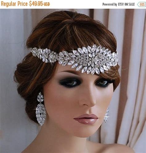 Great Gatsby Headpiece Flapper Bridal Woman Head Band 1920s Headband