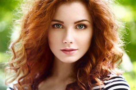 Women Blue Eyes Redhead Curly Hair Face Blurred Hd Wallpaper Rare Gallery