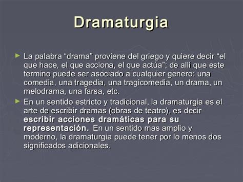 Dramaturgia y escenificación