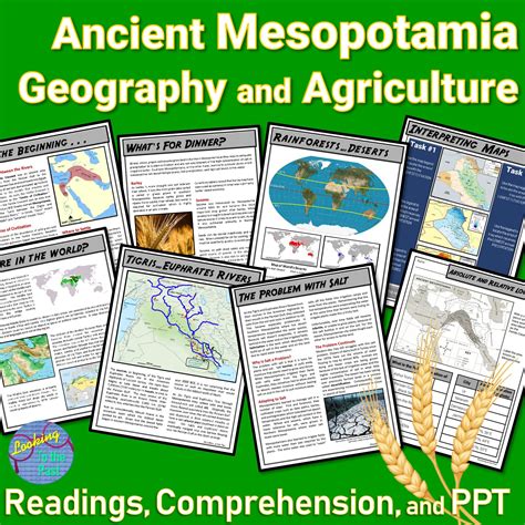 Ancient Mesopotamia Geography Reading Comprehension Passages And Map