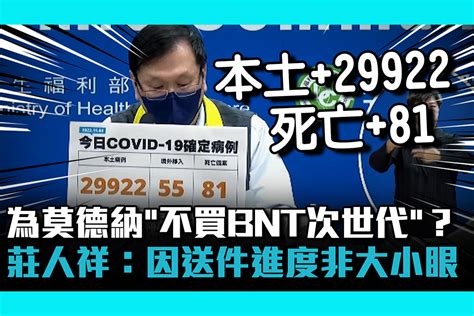 【疫情即時】為消化莫德納「不買bnt次世代」？莊人祥：因送件進度非大小眼 匯流新聞網