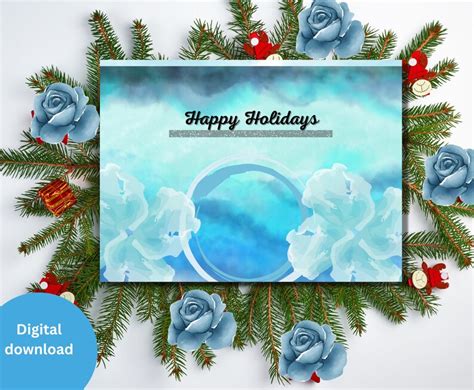 Happy Holidays Cards Printable Happy Holidays Cards Instant - Etsy