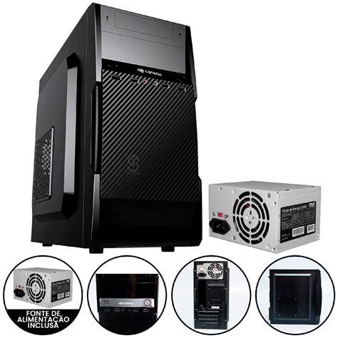 Gabinete Micro Atx Fonte 200W Preto MT 25 No Shoptime