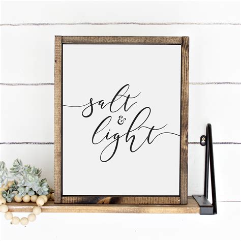 Salt And Light Matthew 5 13 16 Printable Wall Art Salt And Etsy