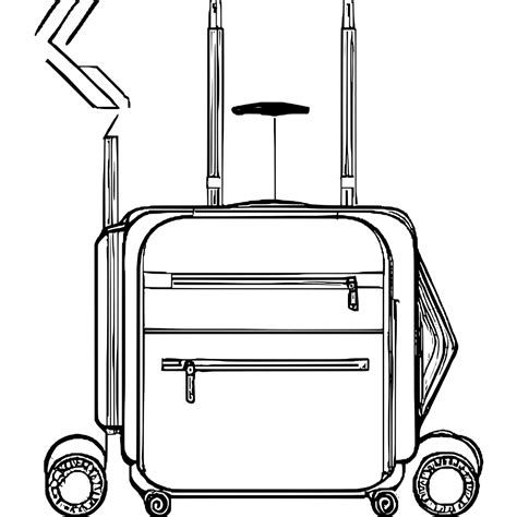 Carryon Suitcase With Four Wheels And Telescopic Handle · Creative Fabrica