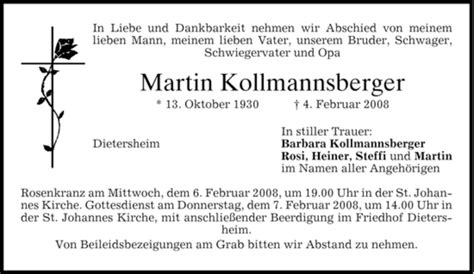 Traueranzeigen Von Martin Kollmannsberger Trauer Merkur De