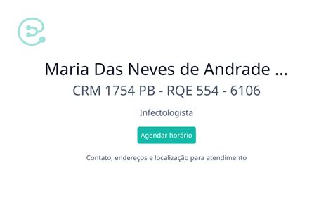 Maria Das Neves De Andrade Sales Infectologista Em Campina Grande PB